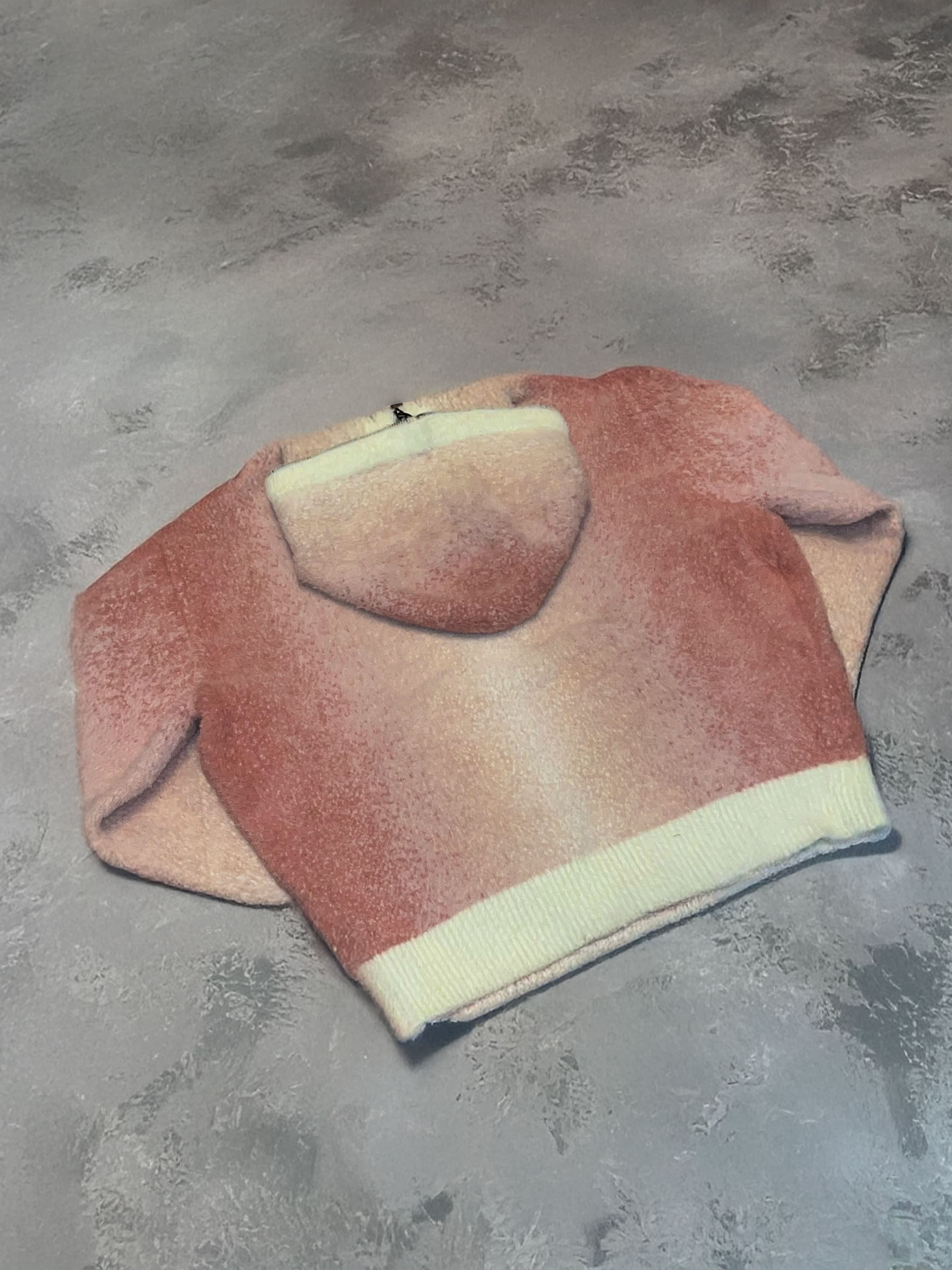 NUDE PROJECT ZIP-UP KNIT HOODIE PINK - Image 2